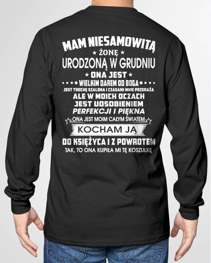 GRUDZIEŃ - ONA JEST WIELKIM DAREM OD BOGA – Idealny Prezent dla Twojego Męża – POL/NINA12 (SKU2605-273-12)