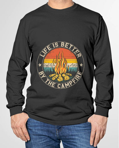 Life is Better by The Campfire Camping Campfire T-Shirt