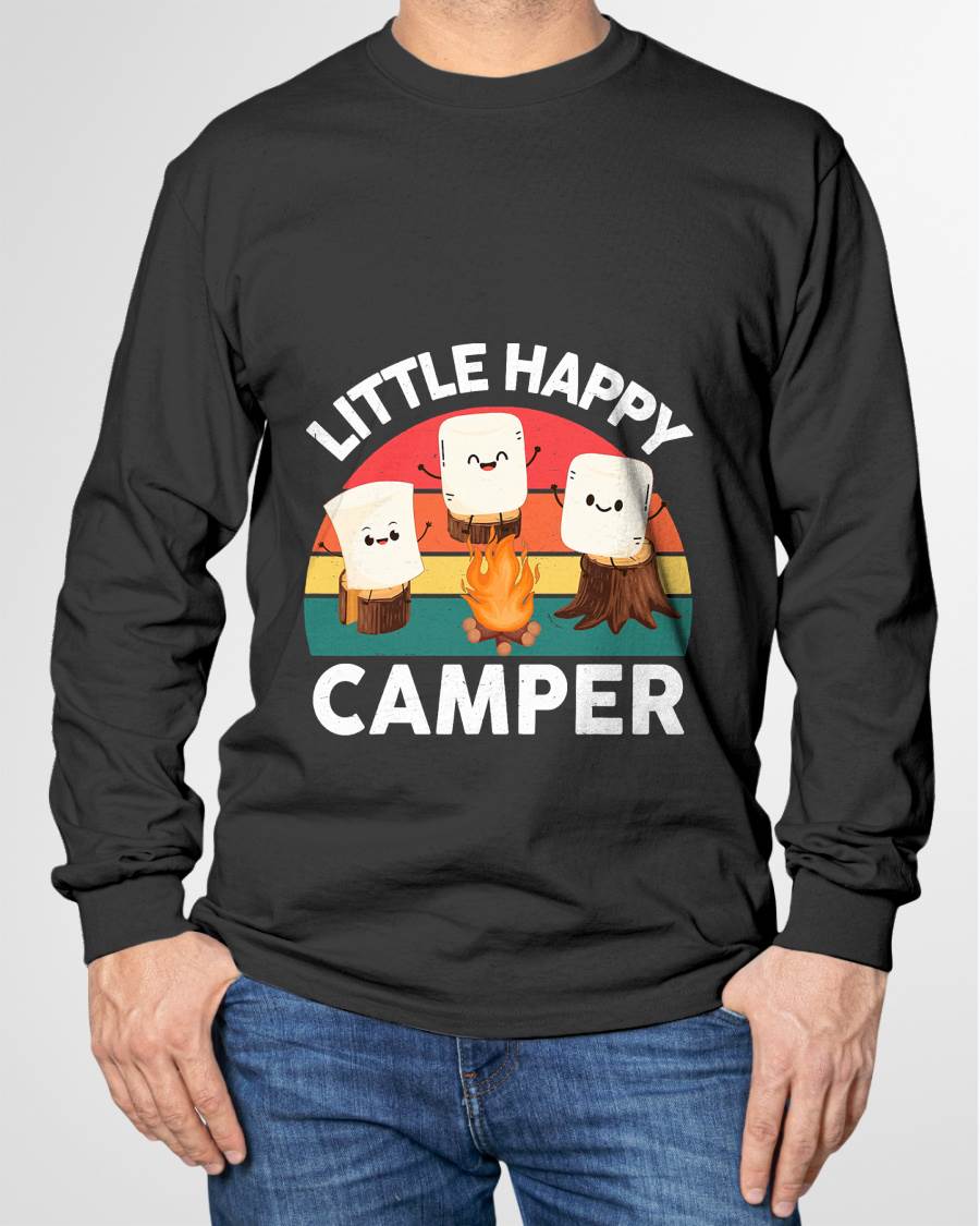 Happy Marshmallow Camper-Shirt Toddler Cute Camping T-Shirt