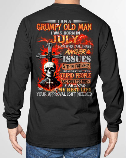 JULY – I DO NOT PLAY WELL WITH STUPID PEOPLE AND I CUSS TOO MUCH – MAN TEE - NINA07 (SKU12-319-07)