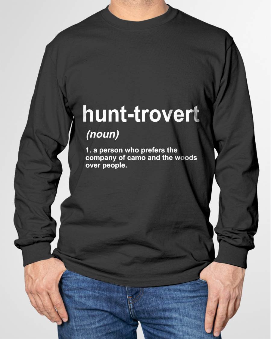 Funny Hunting Shirts for Hunters Men, Hunt-trovert Hunting T-Shirt