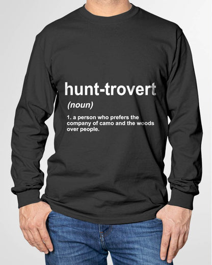Funny Hunting Shirts for Hunters Men, Hunt-trovert Hunting T-Shirt
