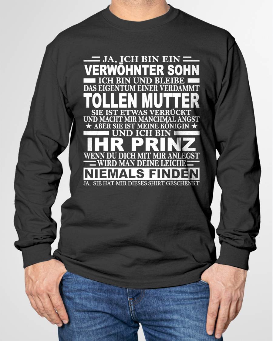 JA, ICH BIN EIN VERWÖHNTER SOHN – Das perfekte Geschenk für deinen Sohn (SKU2610-96)