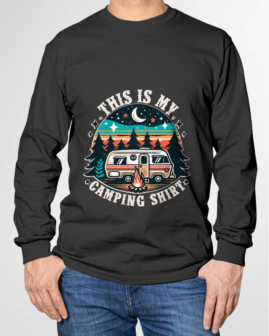 Funny Camper Hiking Nature Shirt This is My Camping Shirt T-Shirt
