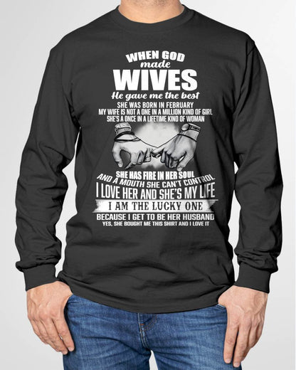 FEBRUARY - WHEN GOD MADE WIVES HE GAVE ME THE BEST - FROM WIFE - NINA02 (SKU26T-01-05-02)