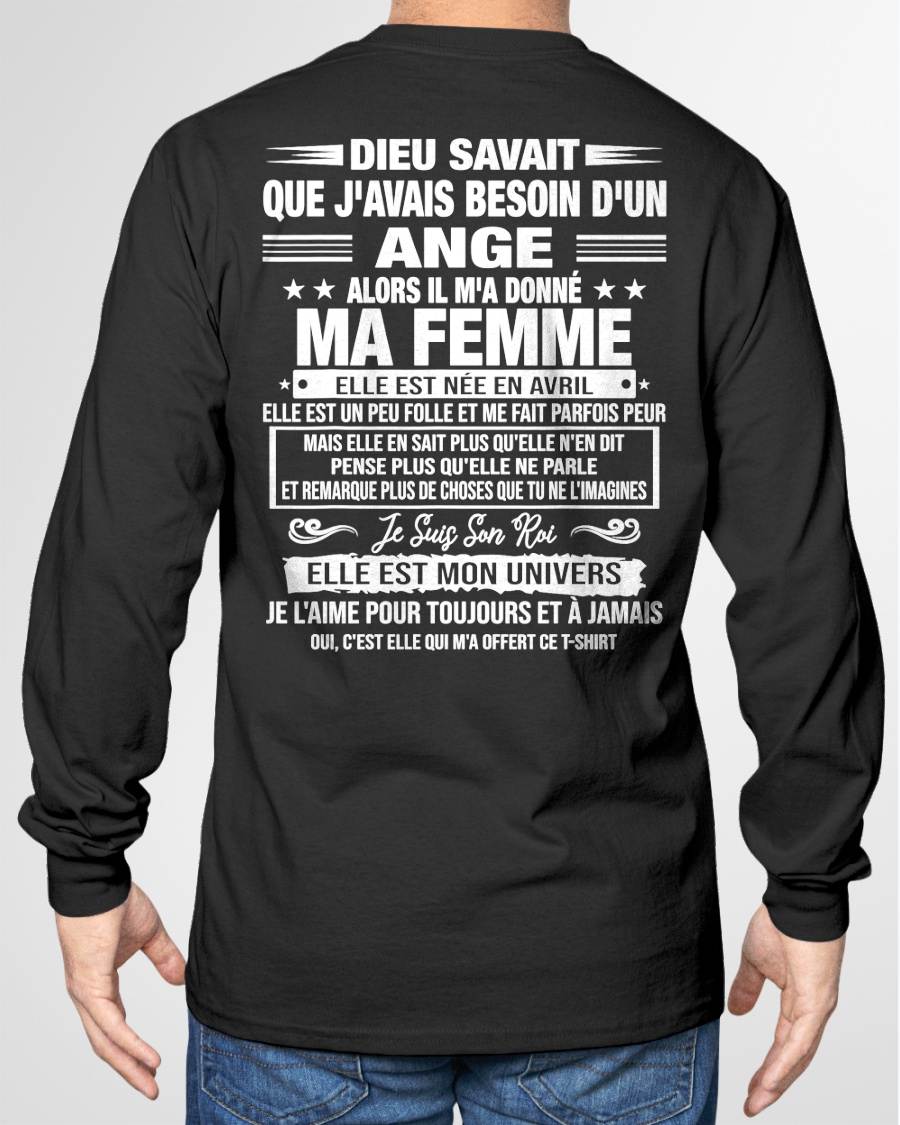 AVRIL - DIEU SAVAIT QUE J'AVAIS BESOIN D'UN ANGE - regalo perfetto per tuo marito o fidanzato - FR/NINA04 (SKU2606-280-04)