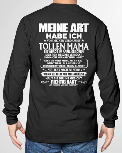 APRIL - MEINE ART HABE ICH VON MEINER VERDAMMT TOLLEN MAMA – Das perfekte Geschenk für deinen Sohn - NINA04 (SKU2610-78-04)