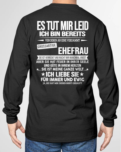 ICH BIN BEREITS AN EINE VERDAMMT GROSSARTIGE EHEFRAU VERGEBEN- Das perfekte Geschenk für Ihren Ehemann - GER/NINA00 (SKU2606-183-00)