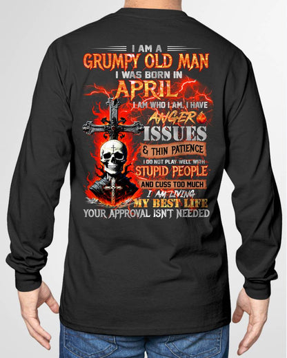 APRIL – I DO NOT PLAY WELL WITH STUPID PEOPLE AND I CUSS TOO MUCH – MAN TEE - NINA04 (SKU12-319-04)