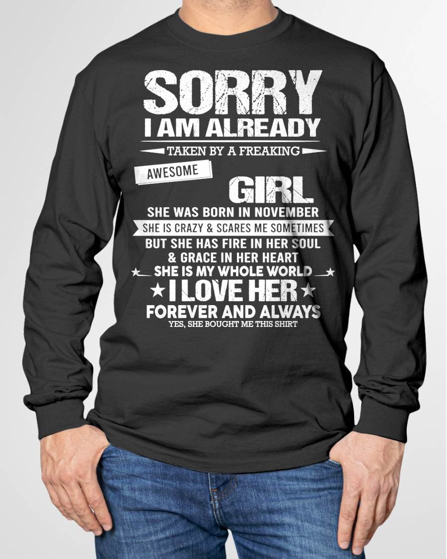 NOVEMBER - SORRY I AM ALREADY TAKEN BY A FREAKING AWESOME GIRL - FROM WIFE - NINA11 (SKUNINA-T01-11)