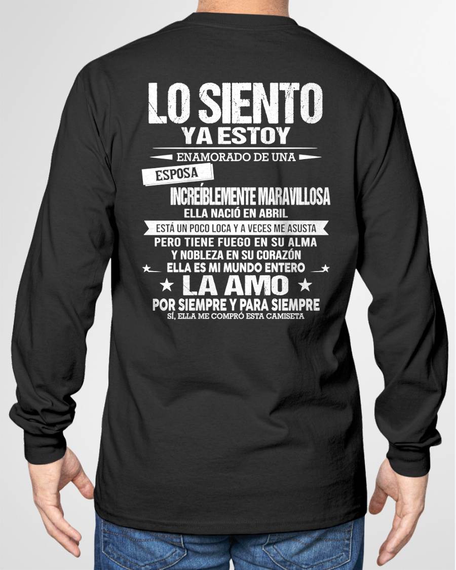 ABRIL - YA ESTOY ENAMORADO DE UNA ESPOSA INCREÍBLEMENTE MARAVILLOSA - Regalo especial para tu novio o esposo - NINA04 (SKU2605-328-04)