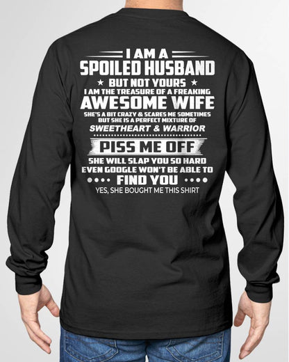 I AM THE TREASURE OF A FREAKING AWESOME WIFE - T SHIRT FROM WIFE - NINA00 (SKU2602-109-00)