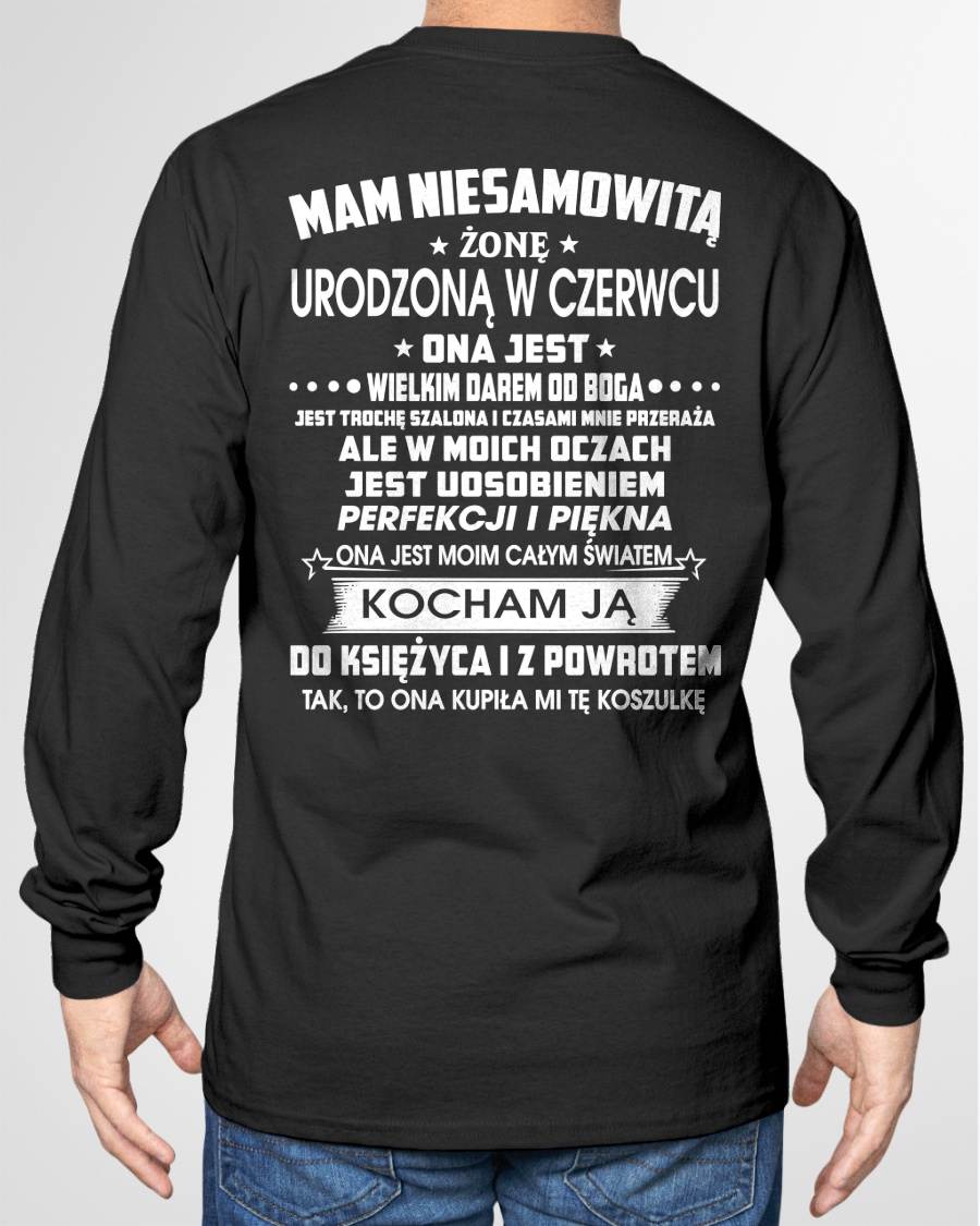 CZERWIEC - ONA JEST WIELKIM DAREM OD BOGA – Idealny Prezent dla Twojego Męża – POL/NINA06 (SKU2605-273-06)