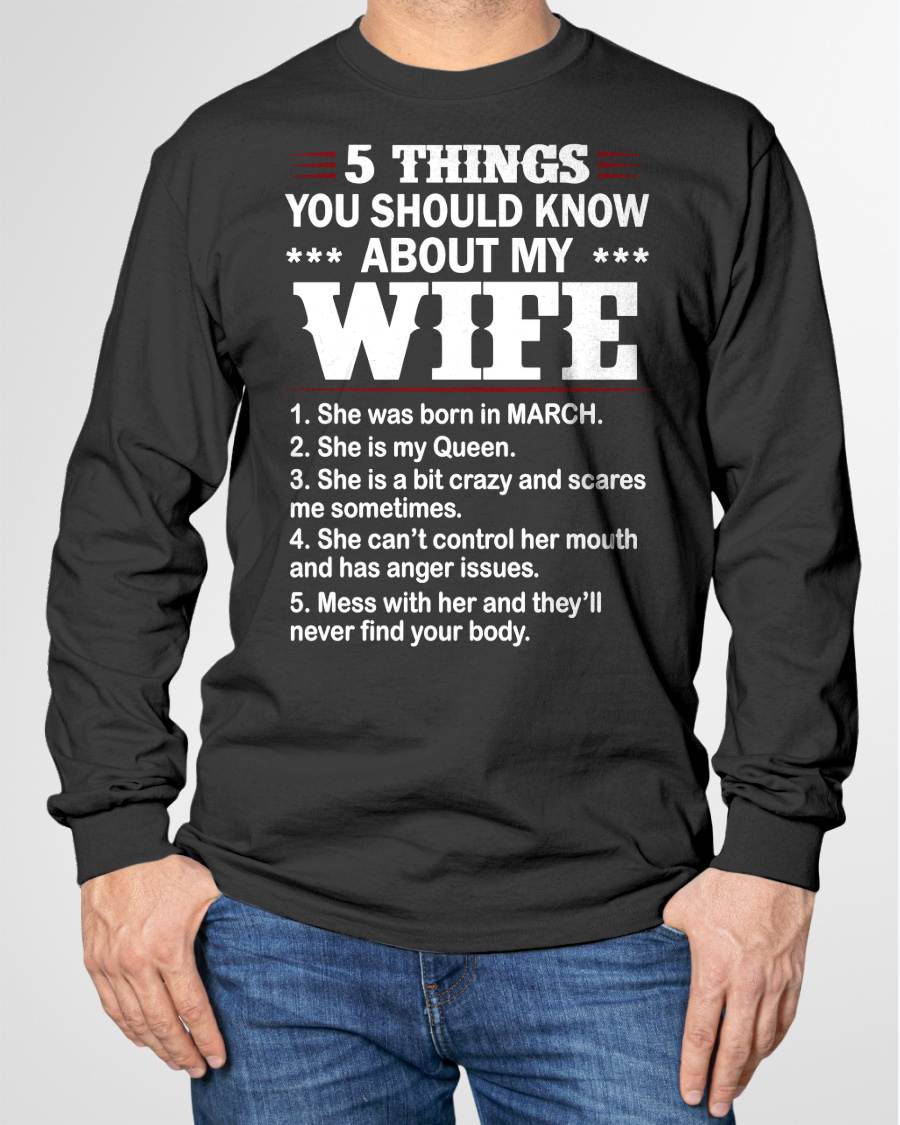 MARCH - 5 THINGS YOU SHOULD KNOW ABOUT MY WIFE - FROM WIFE - NINA03 (SKU2605-131-03)