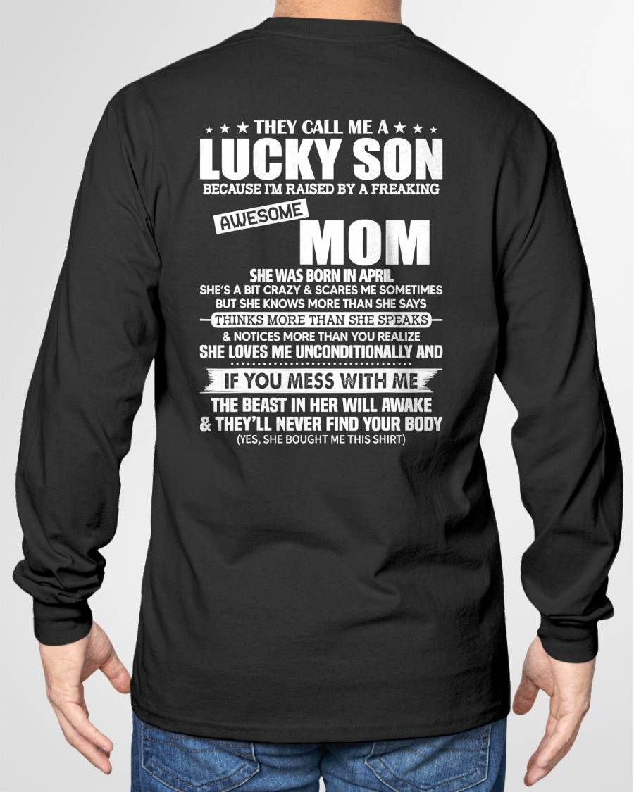 APRIL - THEY CALL ME A LUCKY SON - Gift For Son From Mom - NINA04 (SKU2610-444-04)