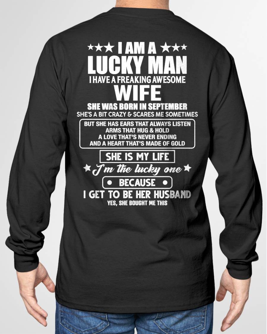 SEPTEMBER - SHE IS MY LIFE I'M THE LUCKY ONE BECAUSE I GET TO BE HER HUSBAND - FROM WIFE - NINA09 (SKU2602-209-09)