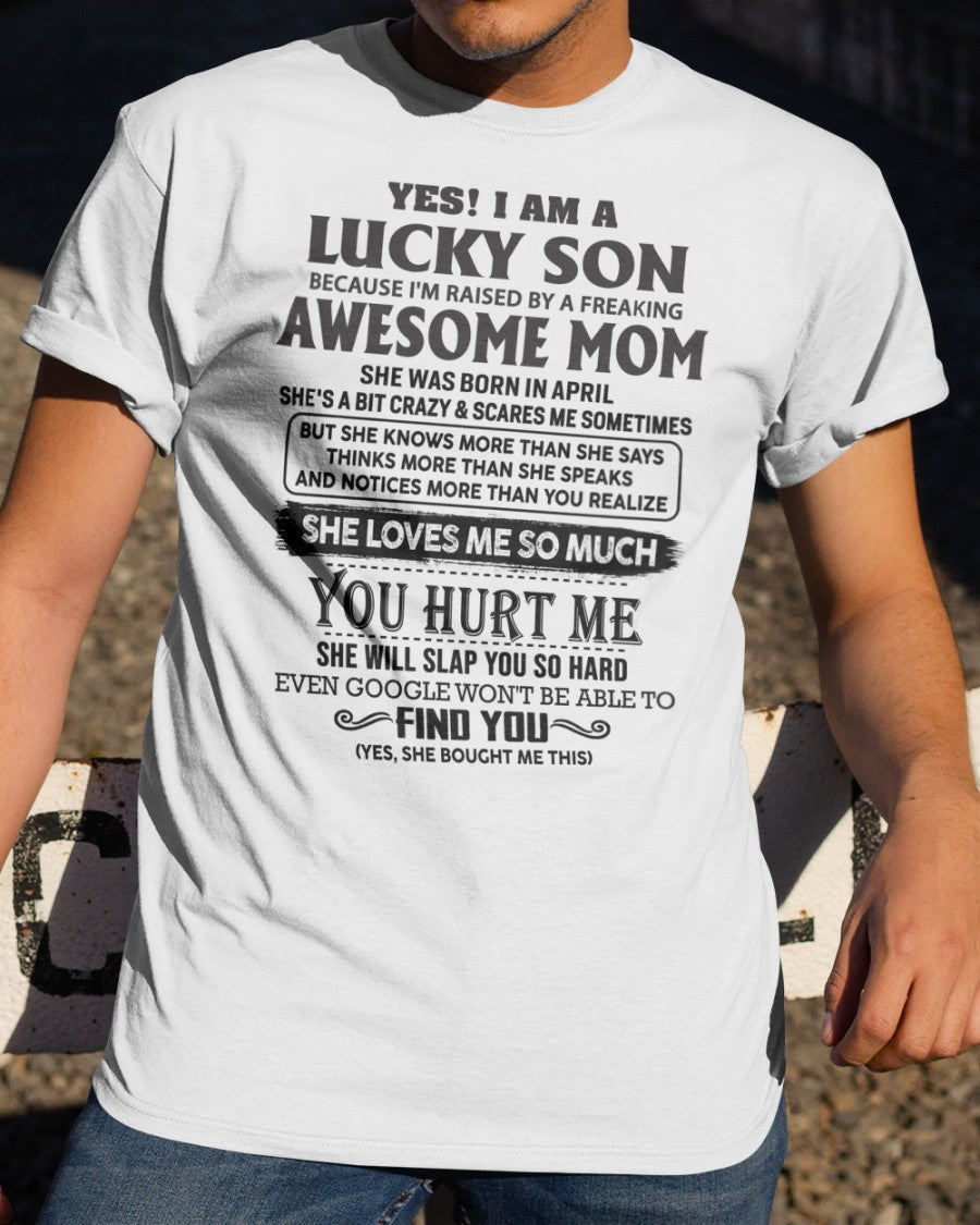 April - Awesome Mom - Perfect Gift For Your Son From Mom - NINA04 (SKU-LKW-04)