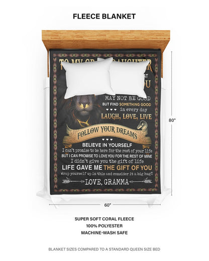 Special Gift For Your Granddaughter Blanket - From Grandma (SKUB09-41)