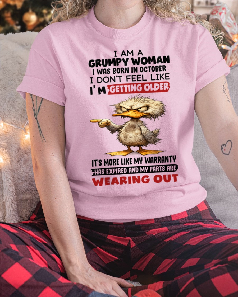 NINA10 - Funny Grumpy Woman Shirt Born in October – Birthday Gift Idea - FMA (SKU2602-175-10)