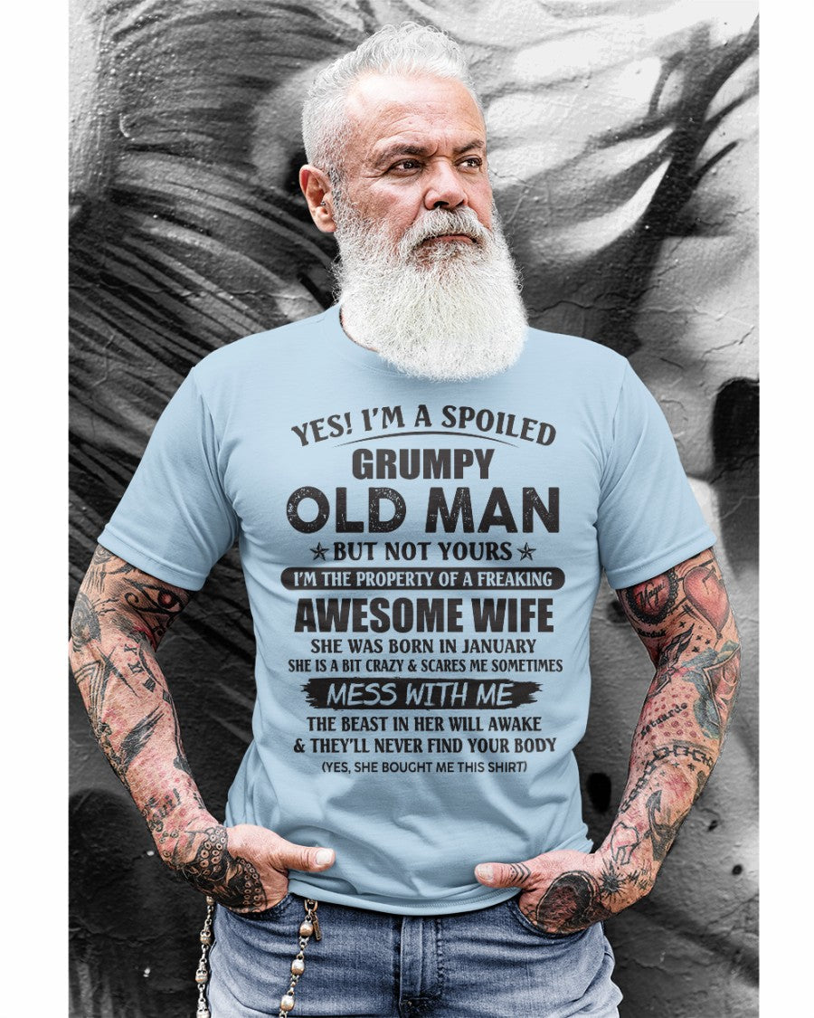 Awesome wife January - Perfect gift for husband From Wife - NINA01 (SKU96-68-01)
