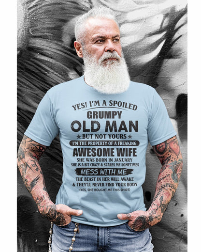 Awesome wife January - Perfect gift for husband From Wife - NINA01 (SKU96-68-01)