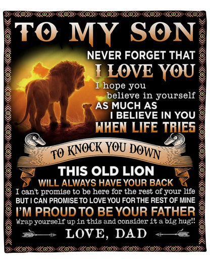 To my Son Love, from dad - Blanket