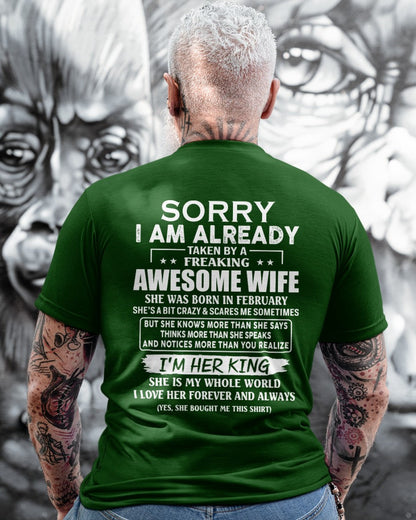 Awesome wife February - Perfect gift for husband from wife - NINA02 (SKU68-79-02)