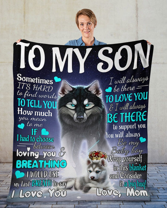 To My Son Blanket Sherpa Fleece Blanket Sherpa Fleece Blanket - from mom