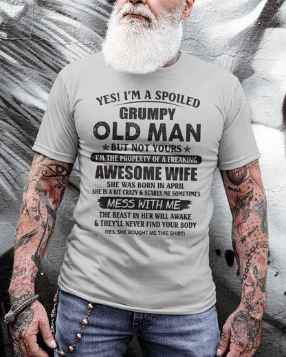Awesome wife April - Perfect gift for your husband from wife - NINA04 (SKU96-68-04)