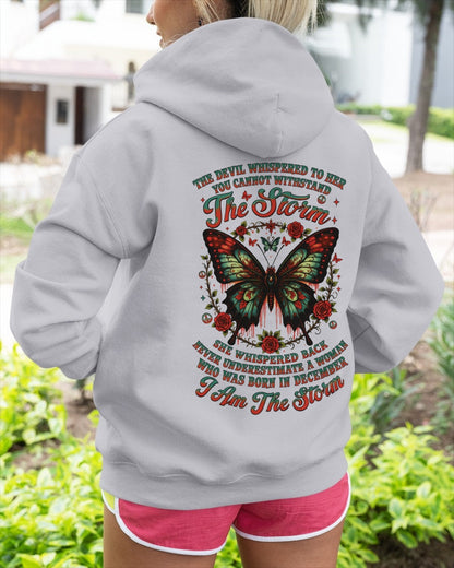 The Devil Whispered to Her – I Am the Storm December Woman Shirt - NINA12 FMA (SKU10-72-12)