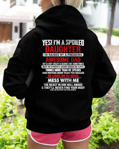 I'M RAISED BY A FREAKING AWESOME DAD - Gift for Daughter From Dad - NINA00 (SKU2610-130-00)