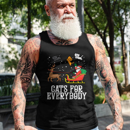 Cats For Everybody Christmas Cat Funny Xmas Women Santa T-Shirt - Christmas Unisex T-Shirt/Hoodie/Sweatshirt - NINA00