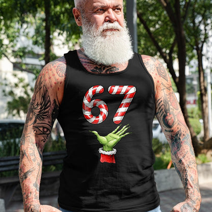 Santa Six Seven 67 Meme Christmas 67 Candy Cane Kids Boys T-Shirt - Christmas Unisex T-Shirt/Hoodie/Sweatshirt - NINA00