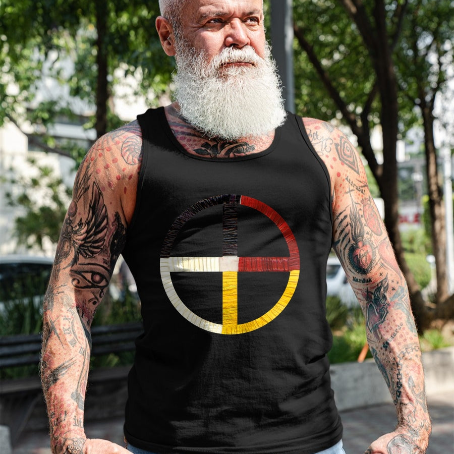 Native American T-Shirts, Vintage Native American Unisex T-Shirt/Hoodie/Sweatshirt HLT00 - Native American Indian Medicine Wheel T-Shirt (1)
