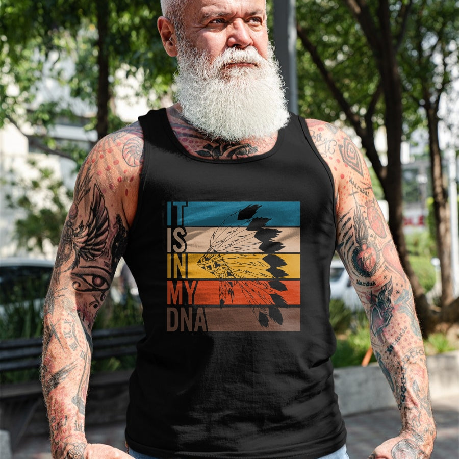 Native American T-Shirts, Vintage Native American Unisex T-Shirt/Hoodie/Sweatshirt HLT00 - It's In My DNA Retro Vintage Heritage Native American Indian T-Shirt (1)