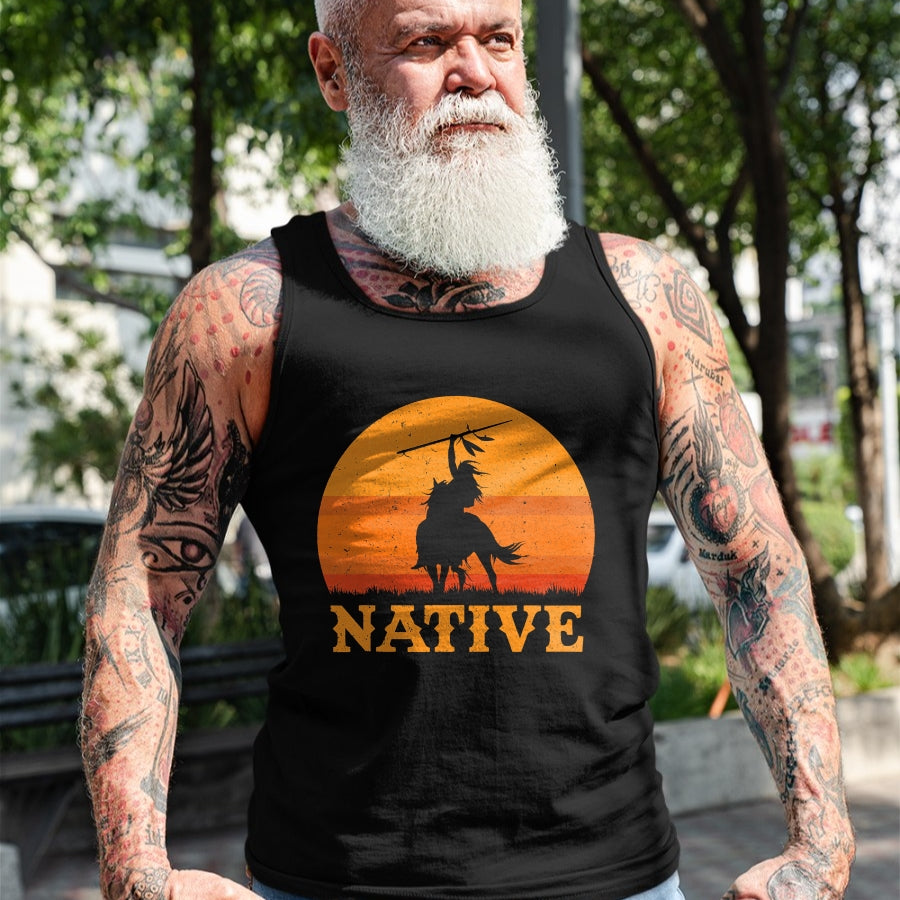 Native American T-Shirts, Vintage Native American Unisex T-Shirt/Hoodie/Sweatshirt HLT00 - Northwest Native American Knight Pride Mountain Warrior T-Shirt (1)