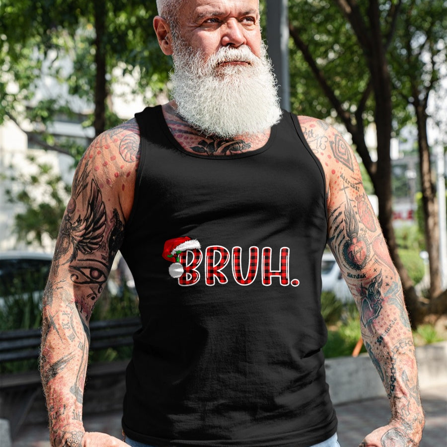 Bruh Funny Christmas Plaid Teens Boys Kids Xmas Pajamas T-Shirt - Christmas Unisex T-Shirt/Hoodie/Sweatshirt - NINA00