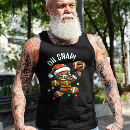 Funny Gingerbread Man Pajamas & PJs Xmas Holiday Oh Snap Gingerbreadman Christmas Football T-Shirt - Christmas Unisex T-Shirt/Hoodie/Sweatshirt - NINA00