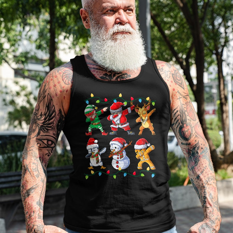 Dabbing Santa Elf Friends Christmas Boys Girls Men Xmas Dab T-Shirt - Christmas Unisex T-Shirt/Hoodie/Sweatshirt - NINA00