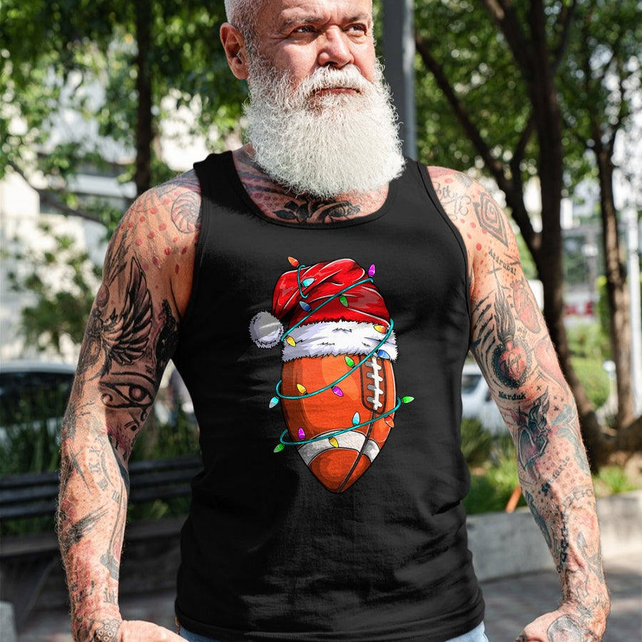 Santa Sports Design For Men Boys Christmas Football Player T-Shirt - Christmas Unisex T-Shirt/Hoodie/Sweatshirt - NINA00