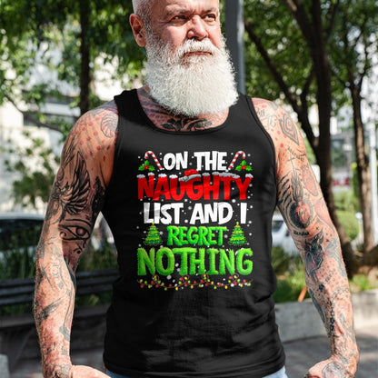 On The Naughty List and Regret Nothing Pjs Christmas Xmas Ki T-Shirt - Christmas Unisex T-Shirt/Hoodie/Sweatshirt - NINA00