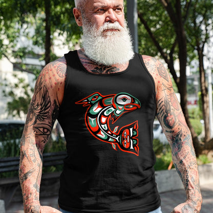 Native American T-Shirts, Vintage Native American Unisex T-Shirt/Hoodie/Sweatshirt HLT00 - Haida art, Native American Style, Salmon Totem T-Shirt