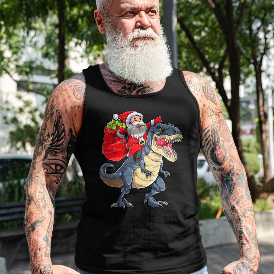 Dinosaur T rex Christmas Santa Boys Men Girls Xmas Squad T-Shirt - Christmas Unisex T-Shirt/Hoodie/Sweatshirt - NINA00