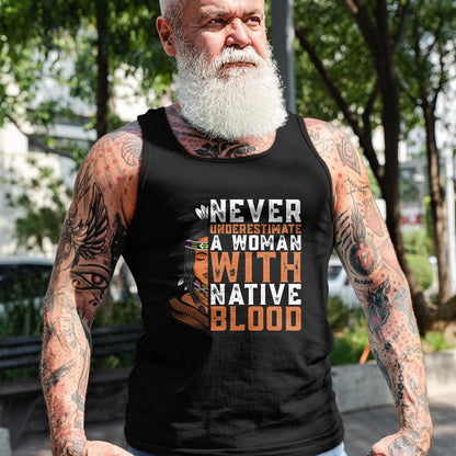 Native American T-Shirts, Vintage Native American Unisex T-Shirt/Hoodie/Sweatshirt HLT00 - Indian A Woman With Native Blood Native American T-Shirt