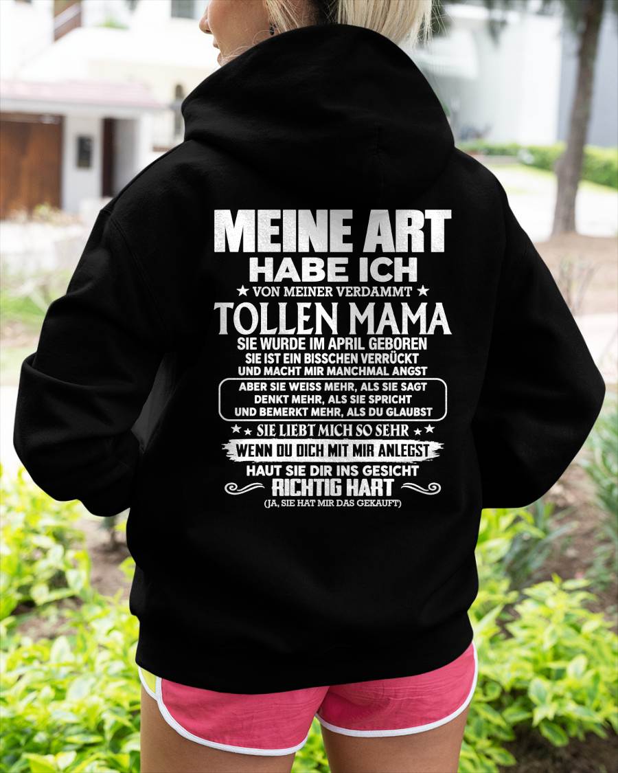 APRIL - MEINE ART HABE ICH VON MEINER VERDAMMT TOLLEN MAMA – Das perfekte Geschenk für deinen Sohn - NINA04 (SKU2610-78-04)