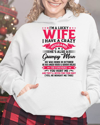 OCTOBER - TO MY WIFE - I'M A LUCKY WIFE - GIFT FROM HUSBAND - NINA10 (SKU10-136-10)