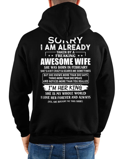 Awesome wife February - Perfect gift for husband from wife - NINA02 (SKU68-79-02)