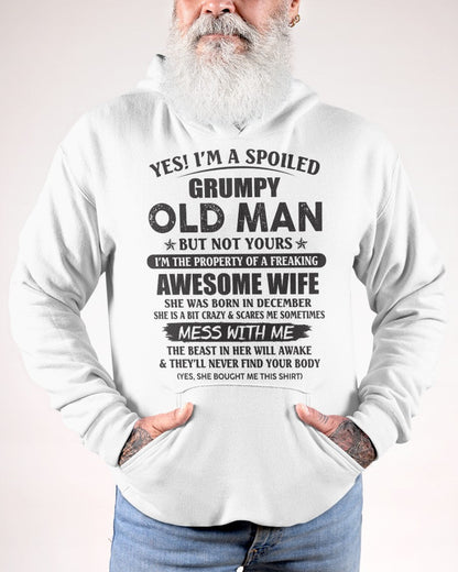 Awesome wife December - Perfect gift for your husband from wife - NINA12 (SKU96-68-12)