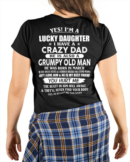 March - Awesome Grumpy Old Dad - Special gift for your daughter From Dad - NINA03 (SKU10-50-03)