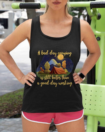 Camping Quote Shirts Outdoors A Bad Day In Camping T-Shirt